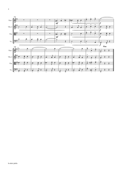 In dulci jubilo - Christmas Song - Jazz Waltz - String Quartet image number null