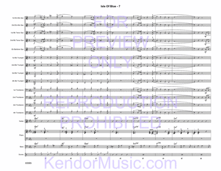Isle Of Blue (based on the chord changes to 'Blue Bossa' by Kenny Dorham) (Full Score)