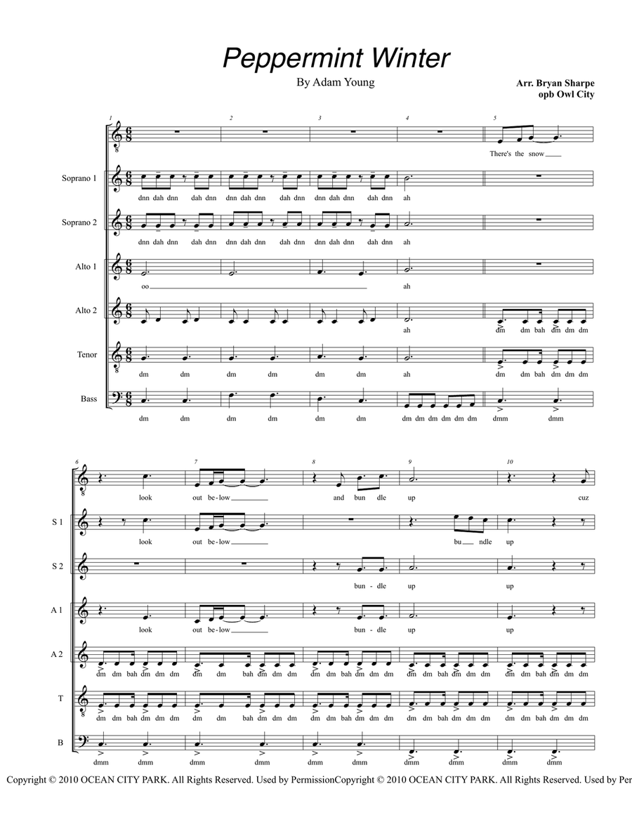 Peppermint Winter 4-Part scores gallery preview page 1