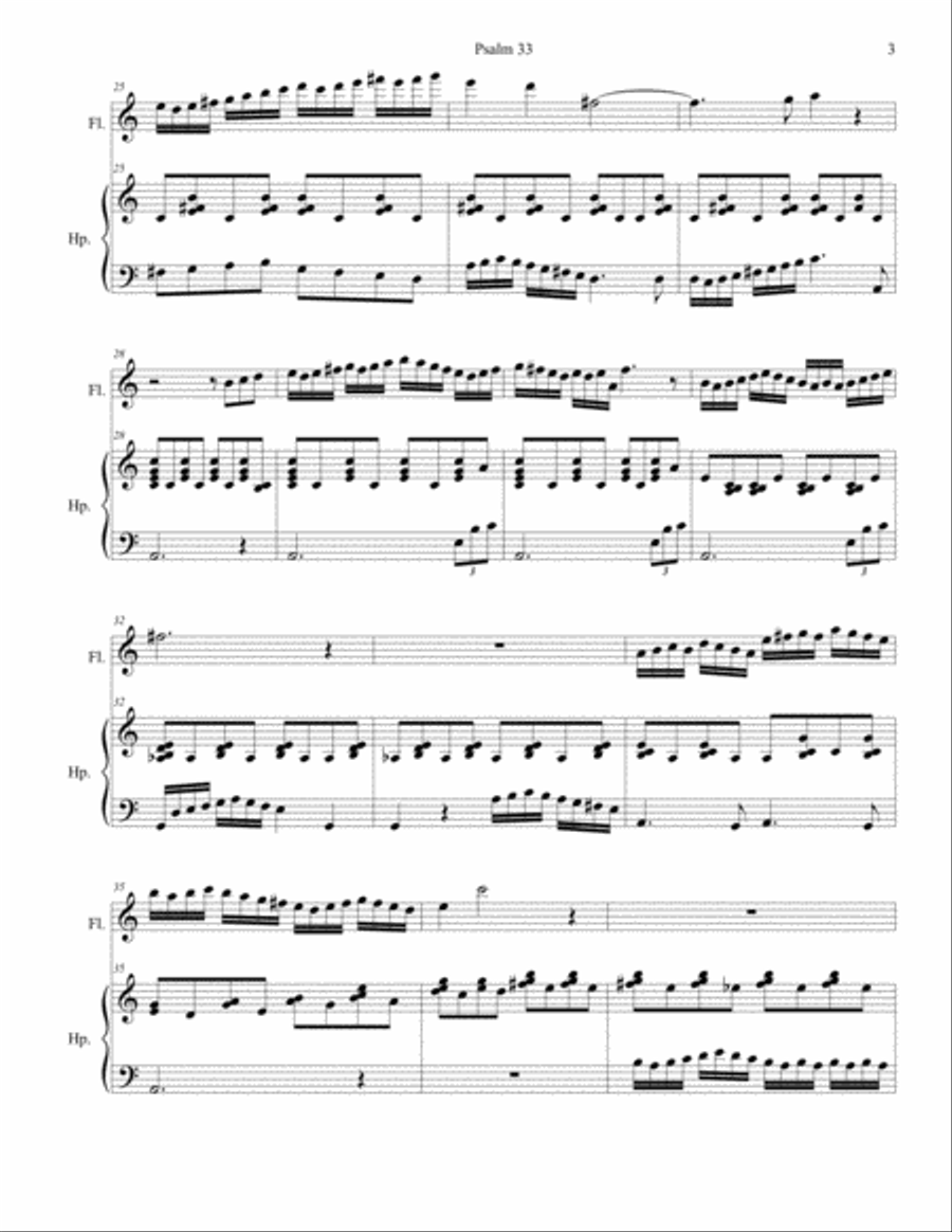 Psalm 33 Selah For Flute and Harp