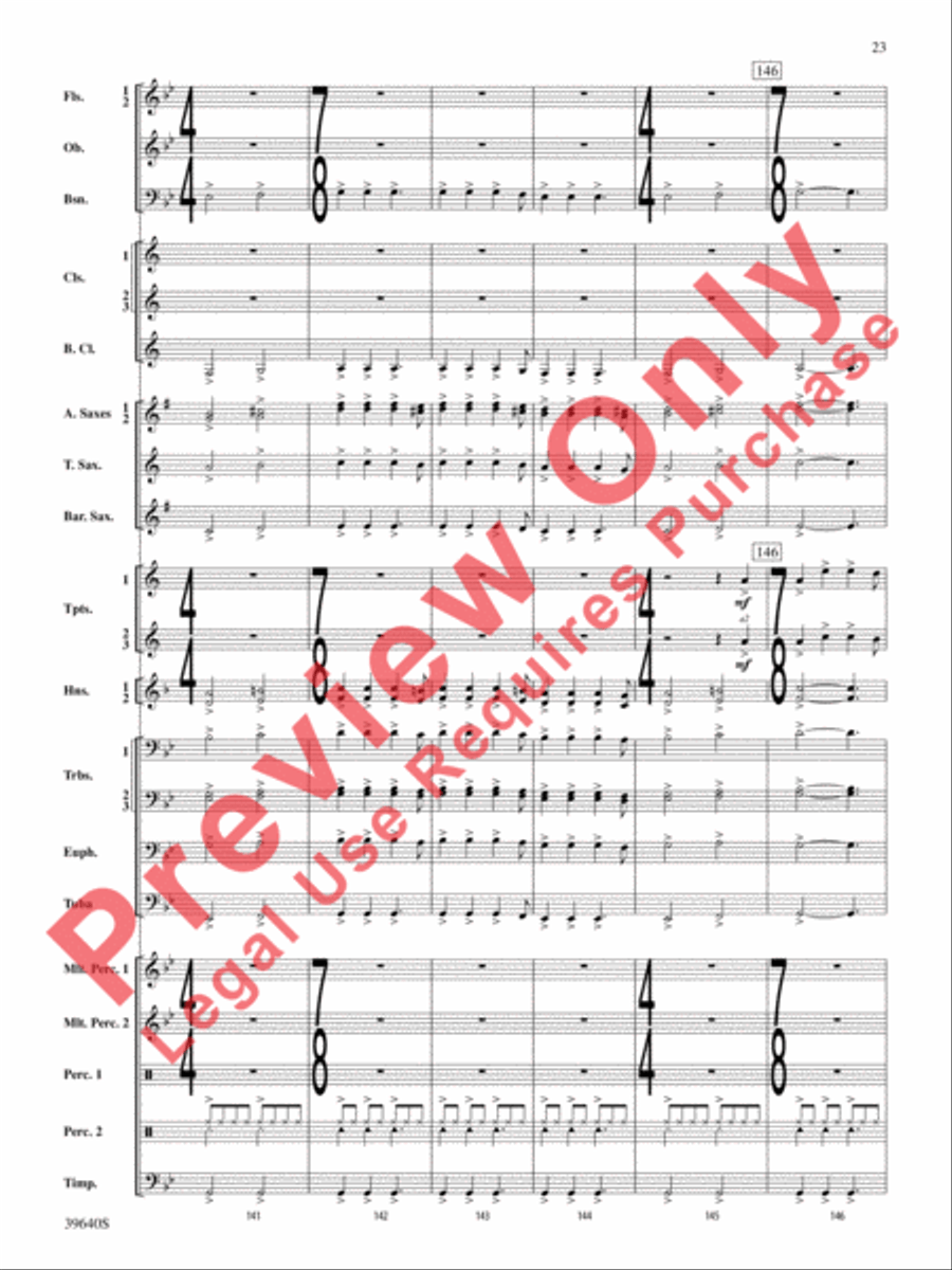 Ancient Carol Variants Concert Band scores gallery preview page 24
