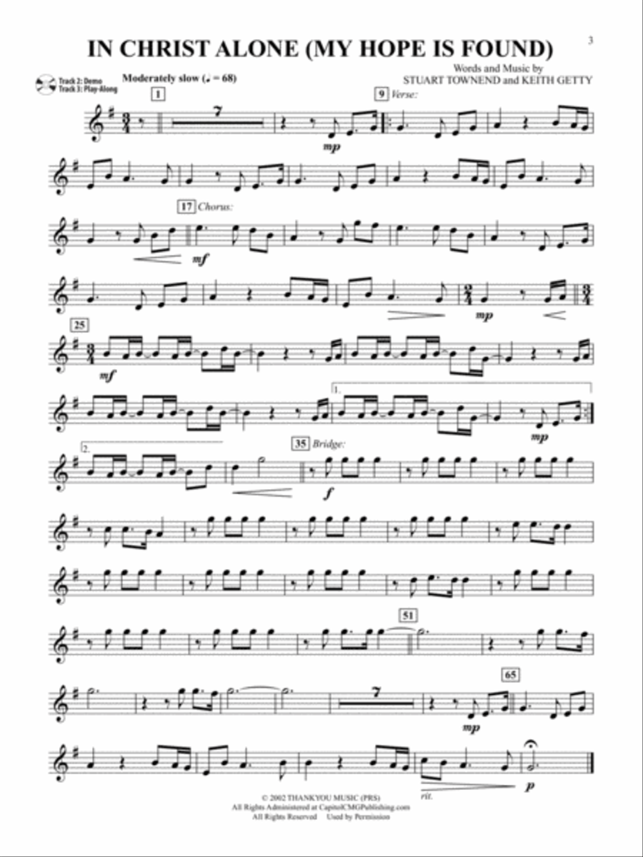 Top Christian Hits Instrumental Solos Clarinet Solo scores gallery preview page 3