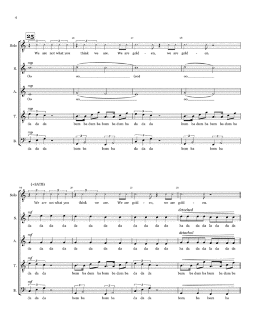 We Are Golden 4-Part scores gallery preview page 4
