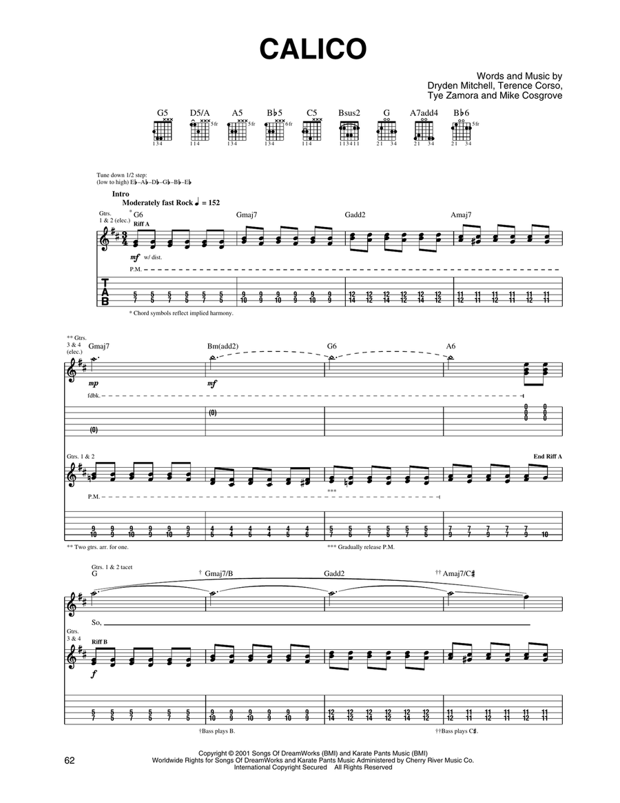 Calico Acoustic Guitar scores gallery preview page 1