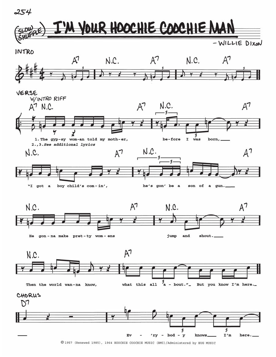 I'm Your Hoochie Coochie Man Voice scores gallery preview page 1