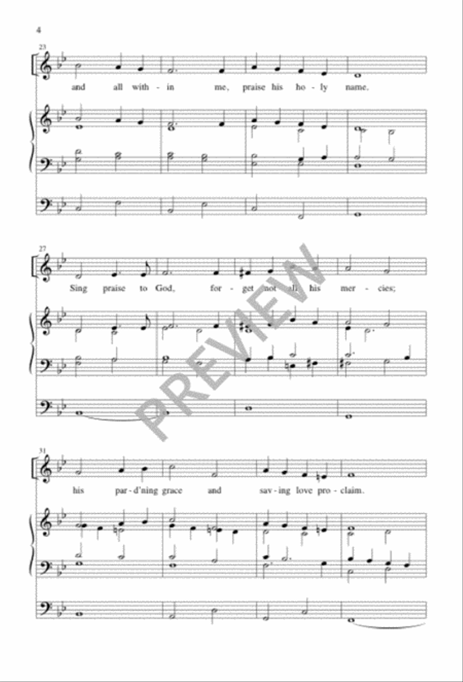 O Come, My Soul, Sing Praise to God O Come, My Soul, Sing Praise to God 4-Part scores gallery preview page 3