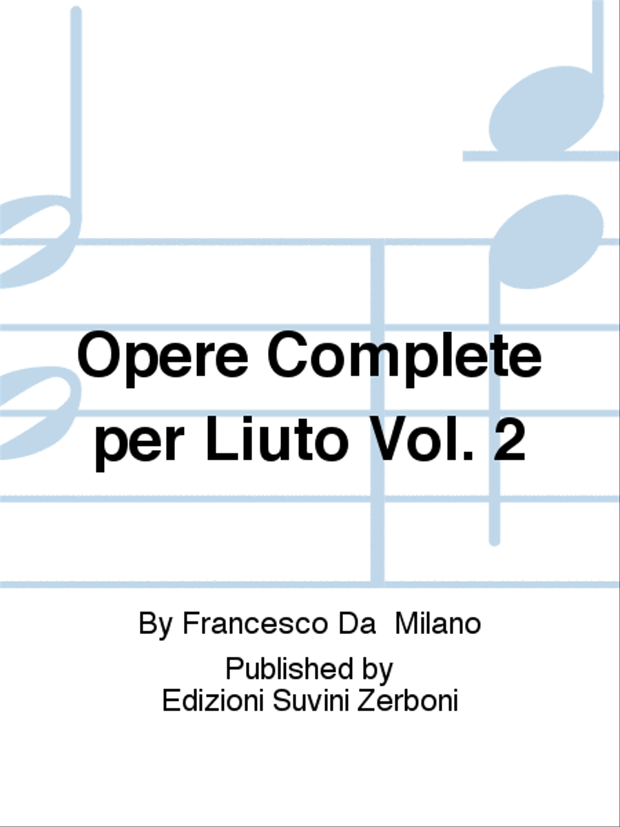 Opere Complete per Liuto Vol. 2 Lute scores gallery preview page 1