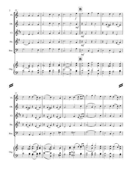 Breden Väg För Herran (Prepare the Royal Highway) (for Woodwind Quintet & optional Organ) image number null