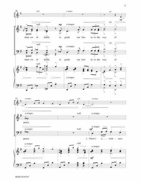 There's a Wideness in God's Mercy (Choral Score)