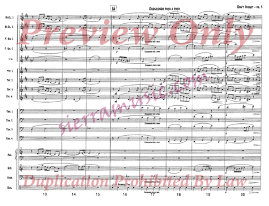 Don't Forget (Renato's Theme) Jazz Ensemble scores gallery preview page 4