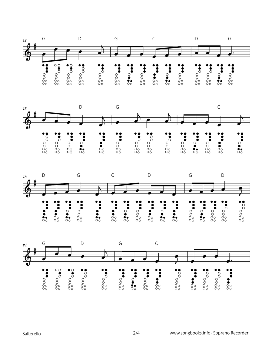 Salterello Soprano Recorder scores gallery preview page 2
