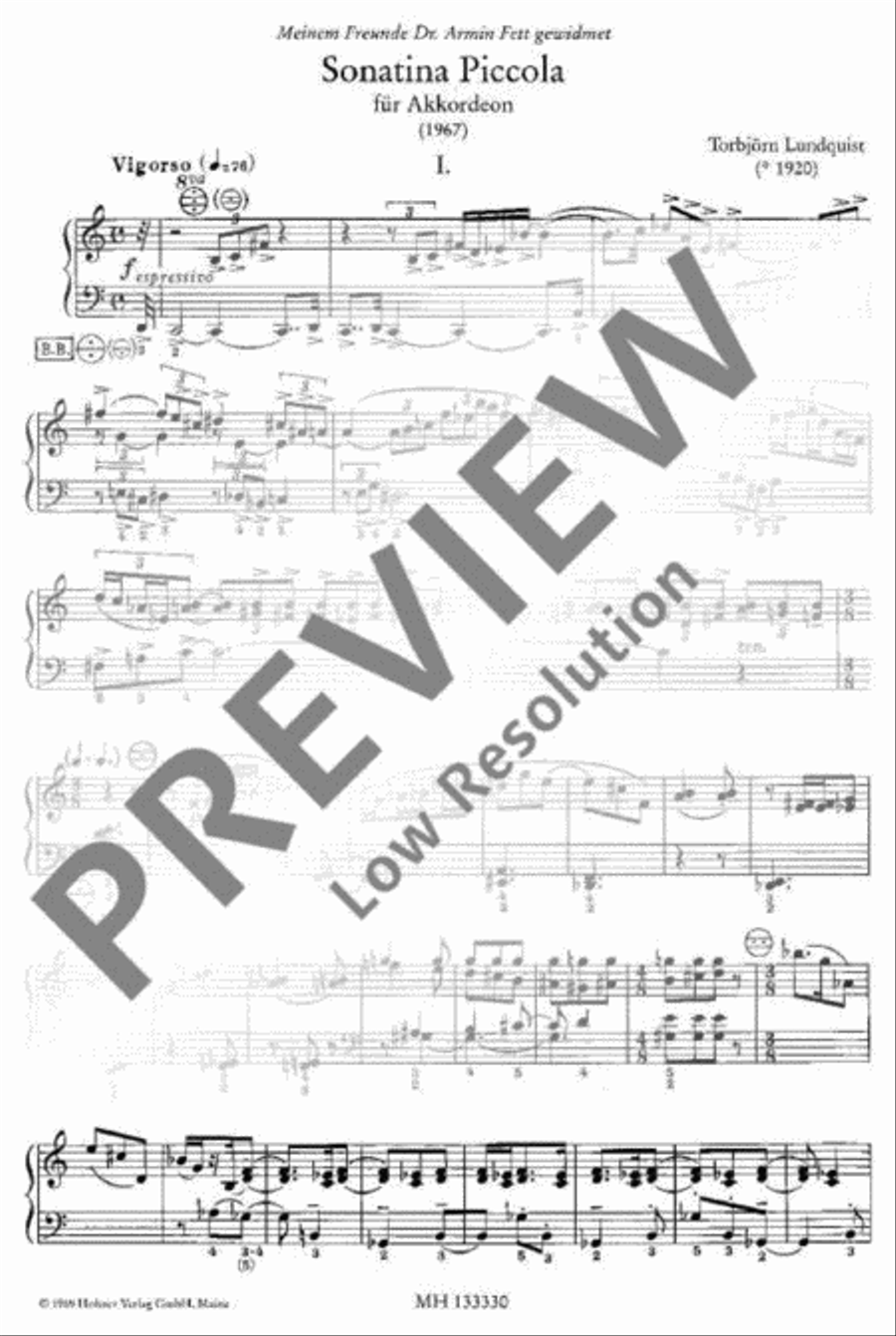 Sonatina Piccola Sonatina Piccola Accordion scores gallery preview page 7