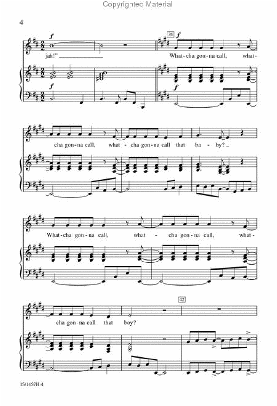 Whatcha Gonna Call That Baby? Unison Choir scores gallery preview page 5