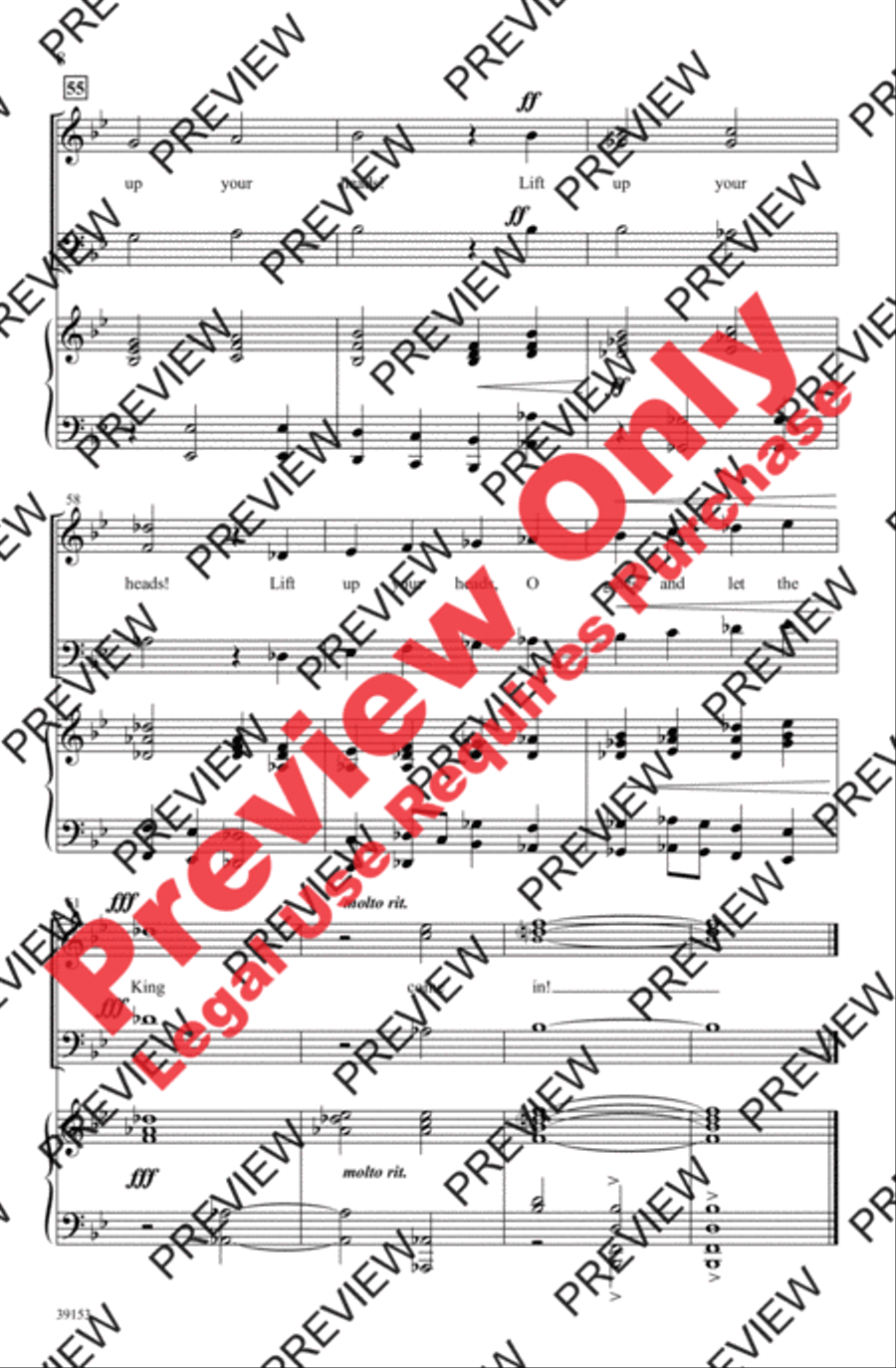 Two Anthems for Palm Sunday 3-Part scores gallery preview page 8