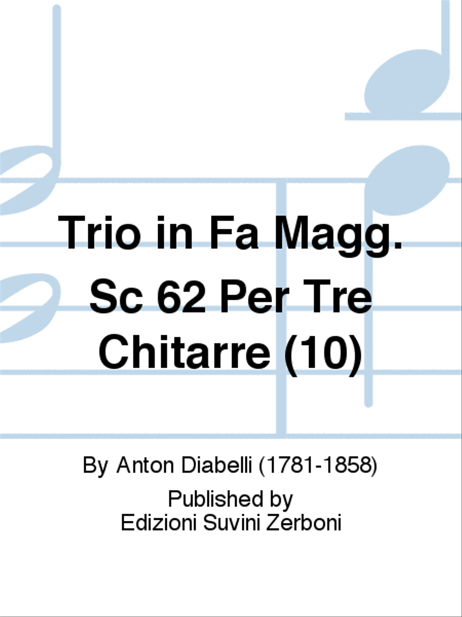 Trio in Fa Magg. Sc 62 Per Tre Chitarre (10) Guitar Ensemble scores gallery preview page 1