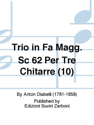 Book cover for Trio in Fa Magg. Sc 62 Per Tre Chitarre (10)