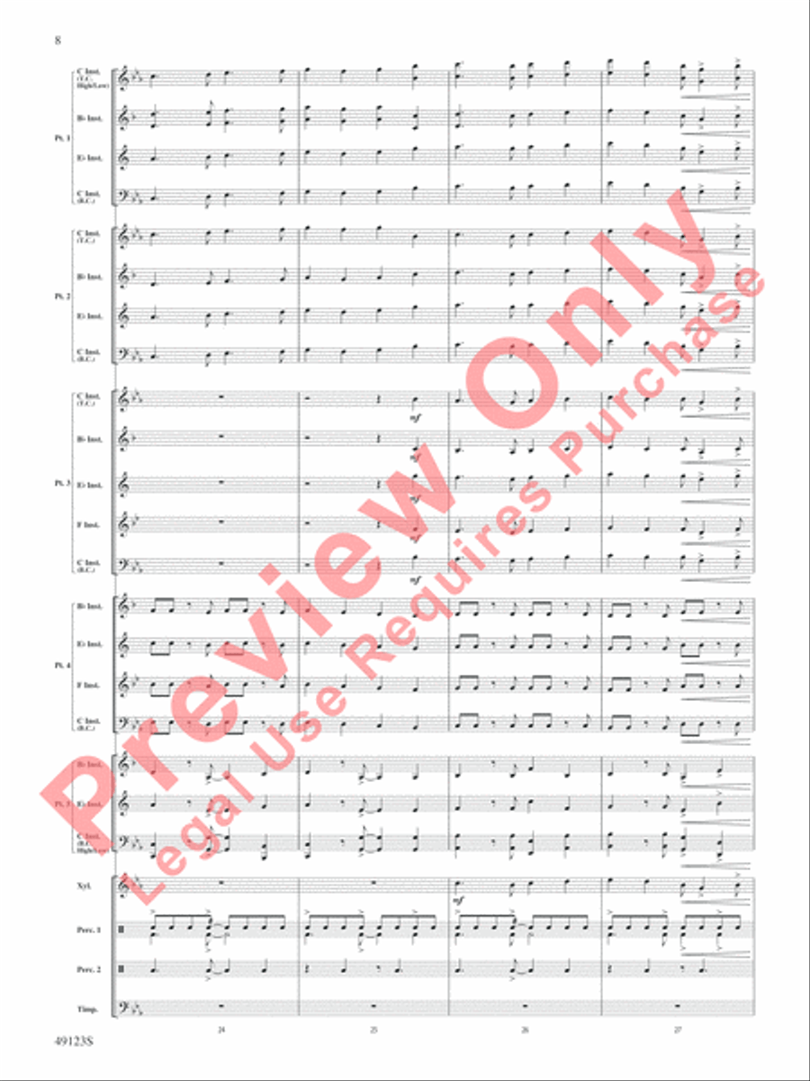 Flamingo Road Concert Band scores gallery preview page 9