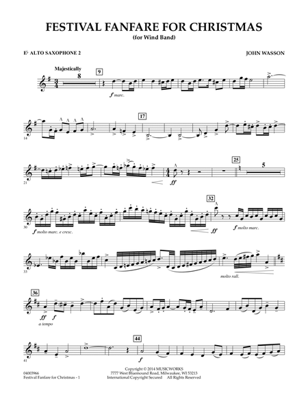 Festival Fanfare for Christmas (for Wind Band) - Eb Alto Saxophone 2