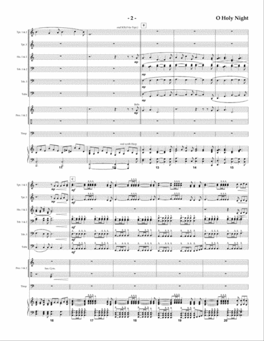 O Holy Night for Brass Choir/Ensemble Brass Ensemble scores gallery preview page 2