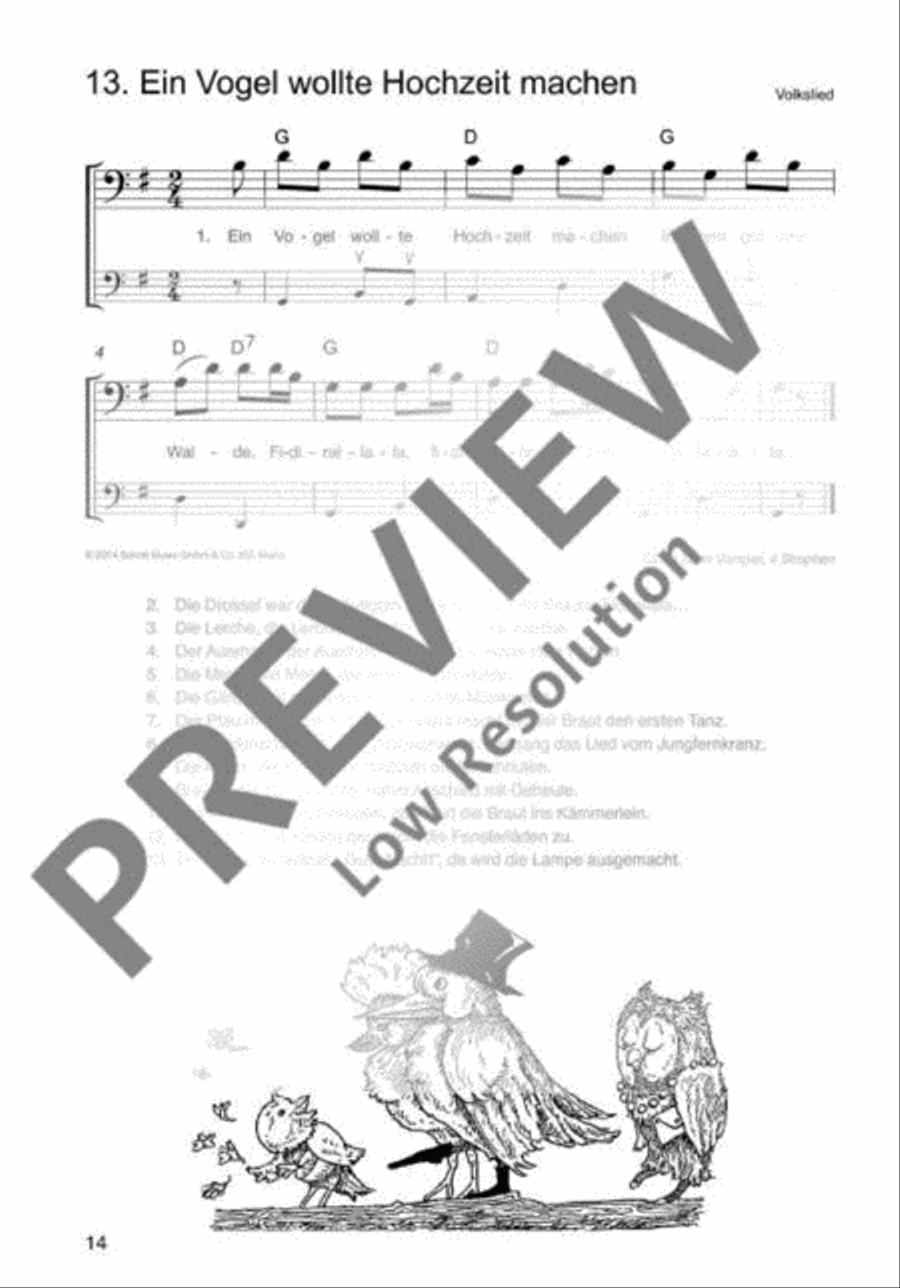 Die schönsten Volks- und Kinderlieder Cello scores gallery preview page 15