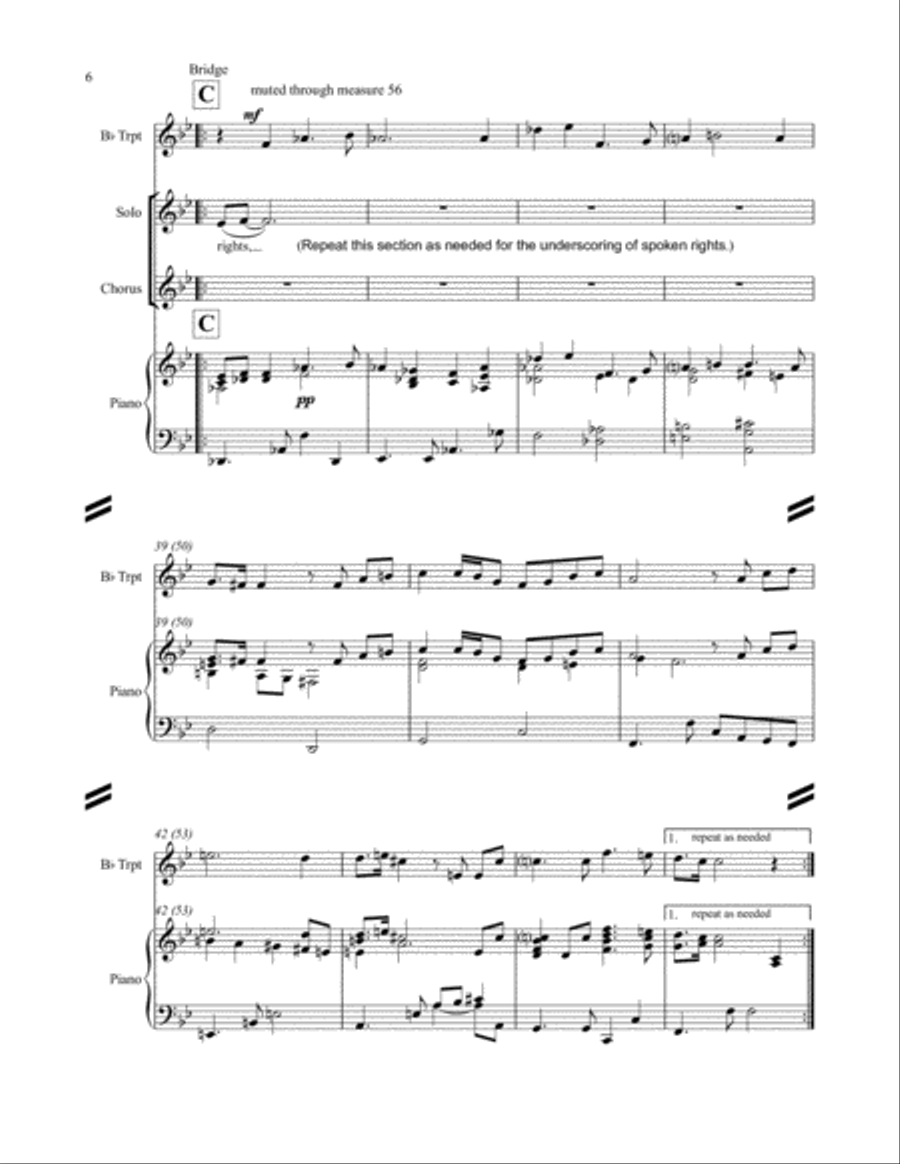 Every Man, Woman, and Child - Full Score - Bb Major Choir scores gallery preview page 6