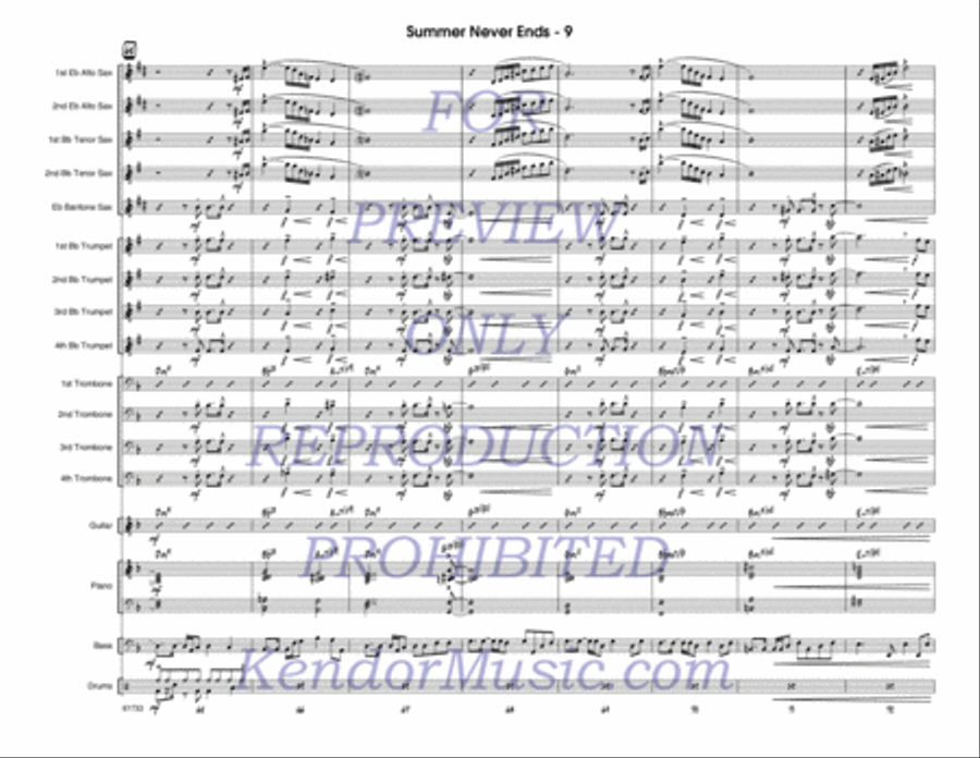Summer Never Ends Jazz Ensemble scores gallery preview page 10