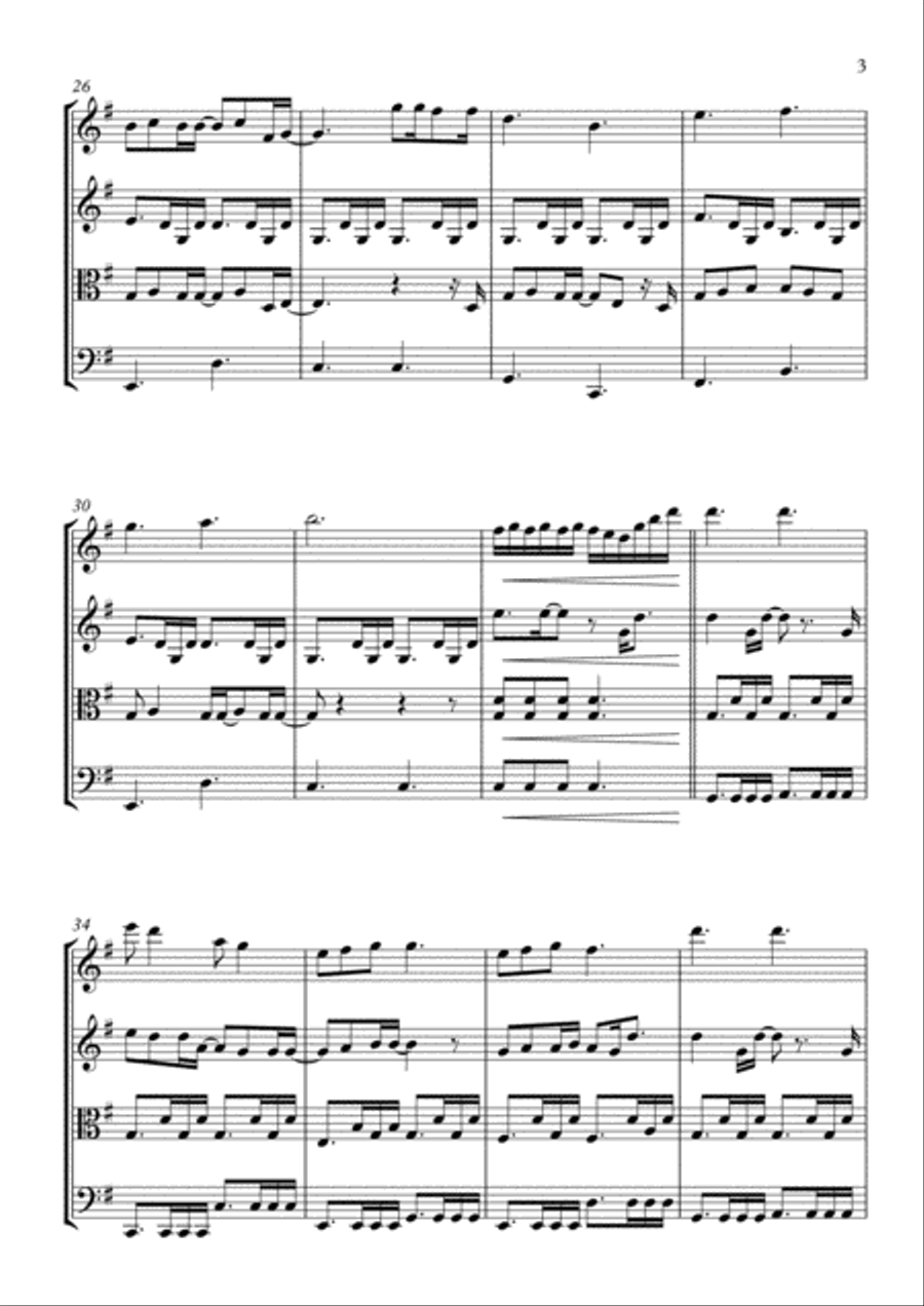 You And Me You And Me String Quartet scores gallery preview page 3