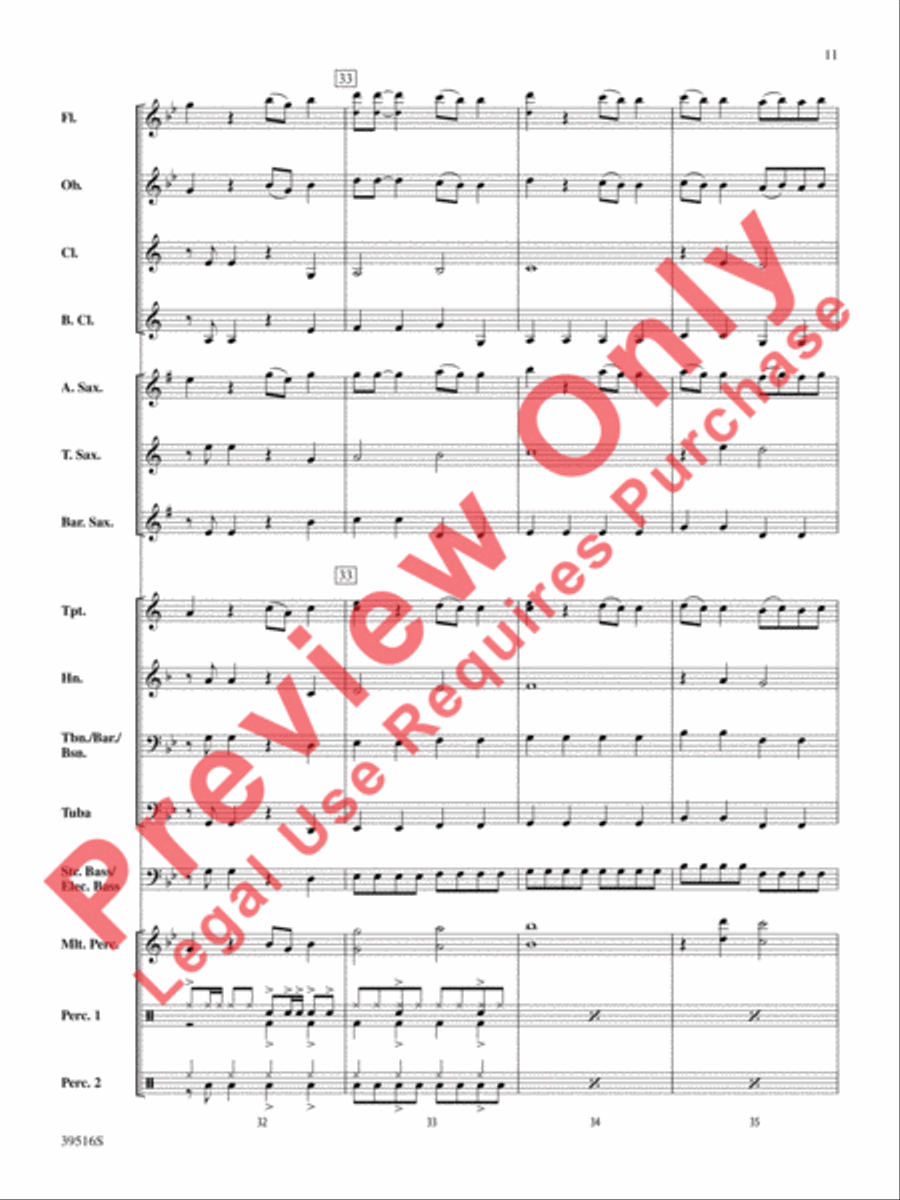 Like Money Concert Band scores gallery preview page 12