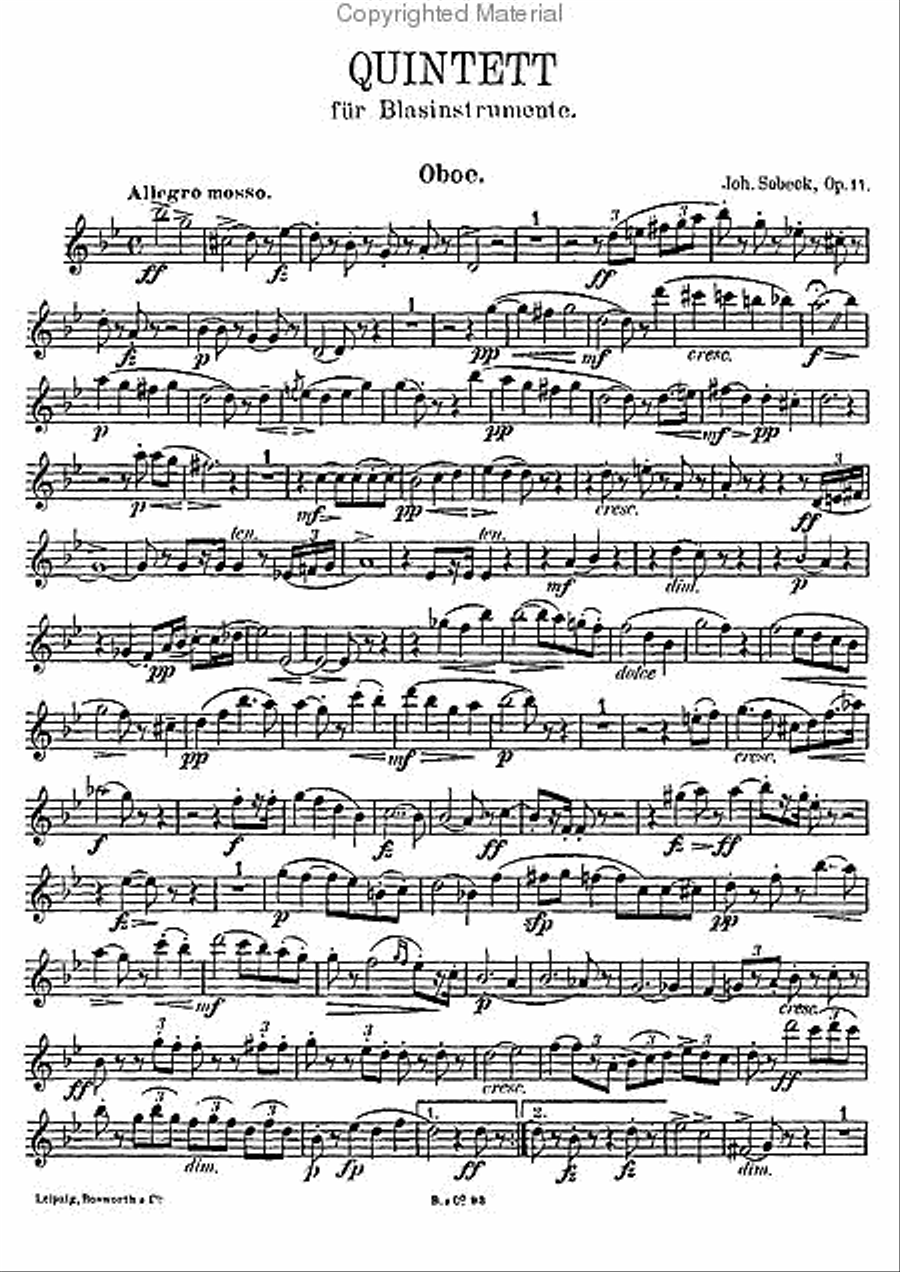 Wind Quintet in G minor, Op. 14 Woodwind Quintet scores gallery preview page 4
