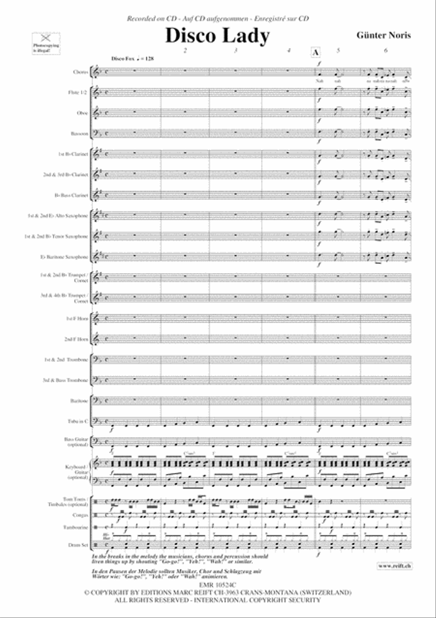 Disco Lady 4-Part scores gallery preview page 4