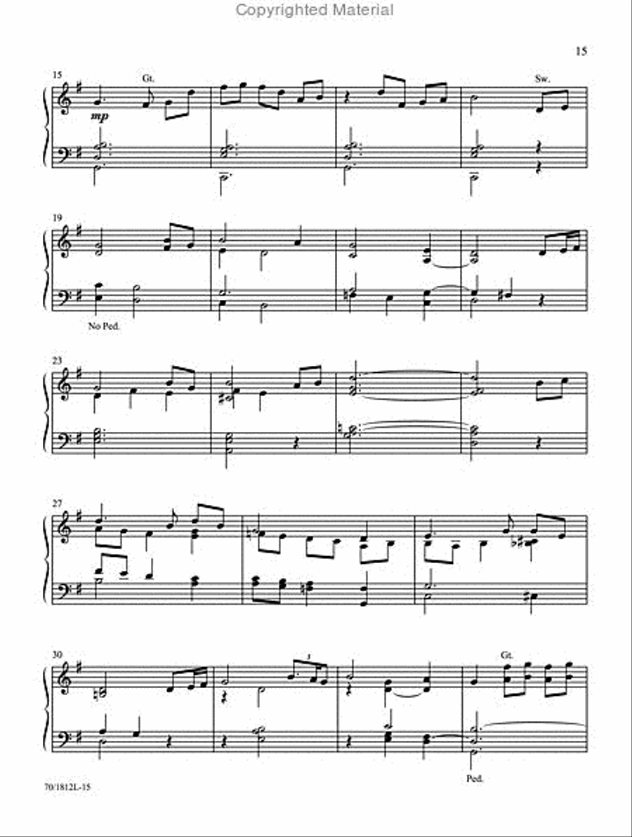 Mark Hayes: Hymns for Organ Organ Solo scores gallery preview page 5