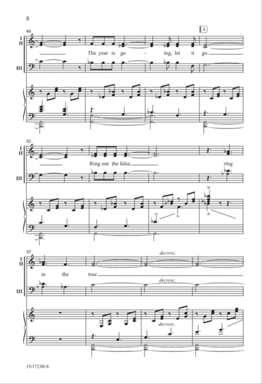 Ring Out, Wild Bells 3-Part scores gallery preview page 8