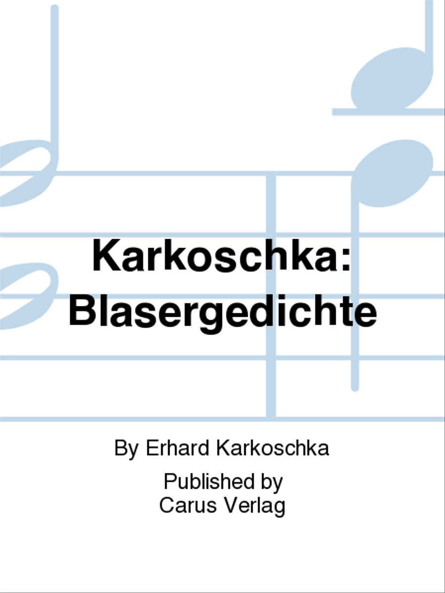 Karkoschka: Blasergedichte Set of Parts scores gallery preview page 1