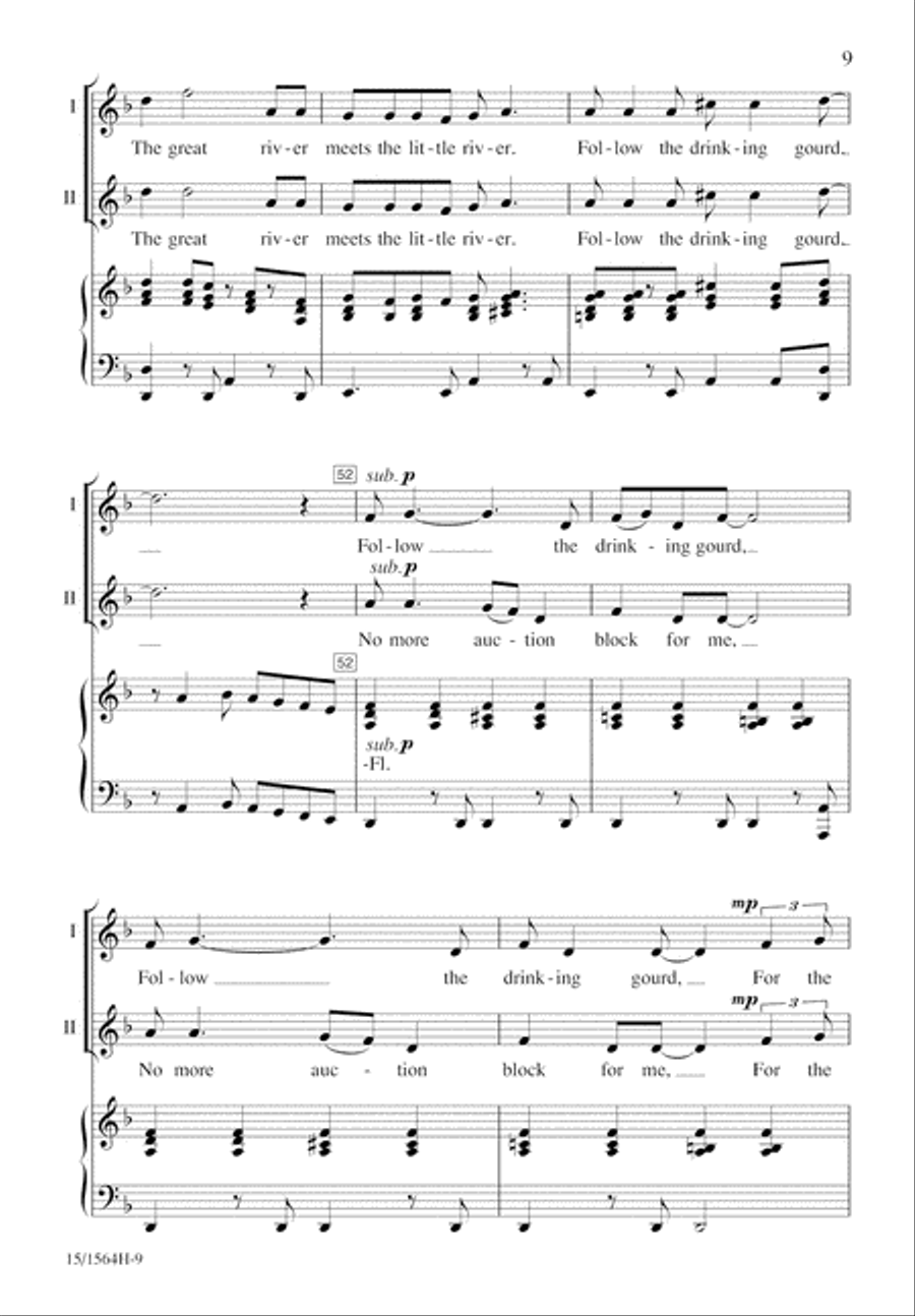 The Drinking Gourd 2-Part scores gallery preview page 9