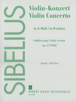 Book cover for Concerto in D minor, Op. 47