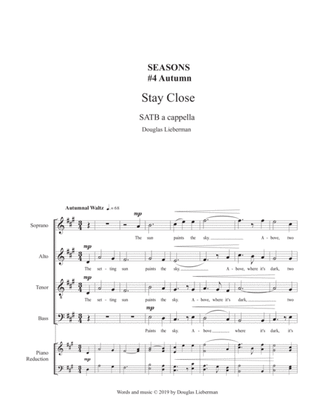 Stay Close - #4 from "Seasons - A Love Story" by Chicago area composer, Douglas Lieberman