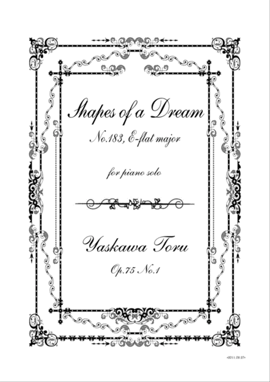 Shapes of a Dream No.183, E-flat major, Op.75 No.1 Piano Solo scores gallery preview page 1