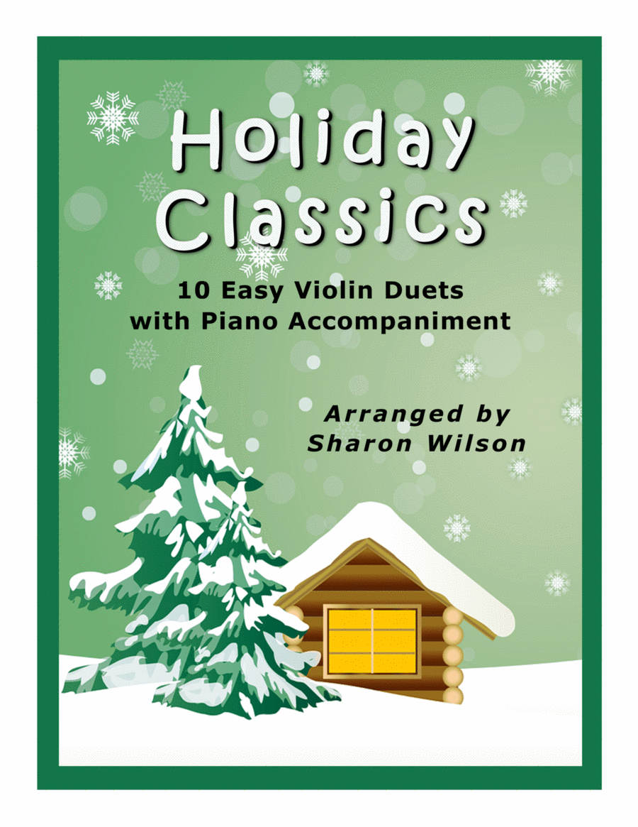 Holiday Classics (A Collection of 10 Easy Violin Duets with Piano Accompaniment) String Duet scores gallery preview page 1