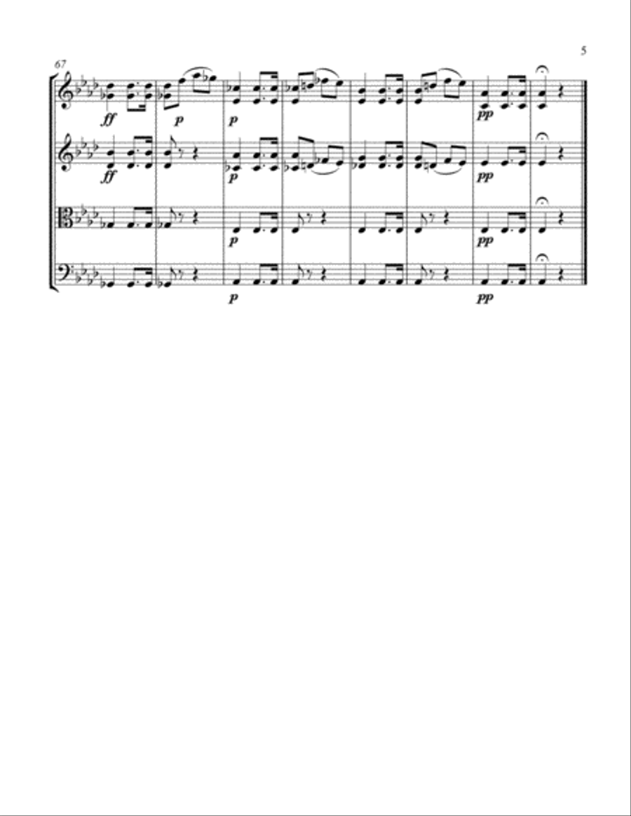 Adagio in C Major D. 349 String Quartet scores gallery preview page 5
