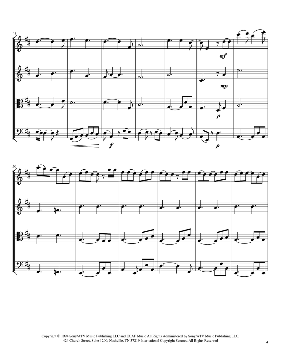 I'll Make Love To You String Quartet scores gallery preview page 4