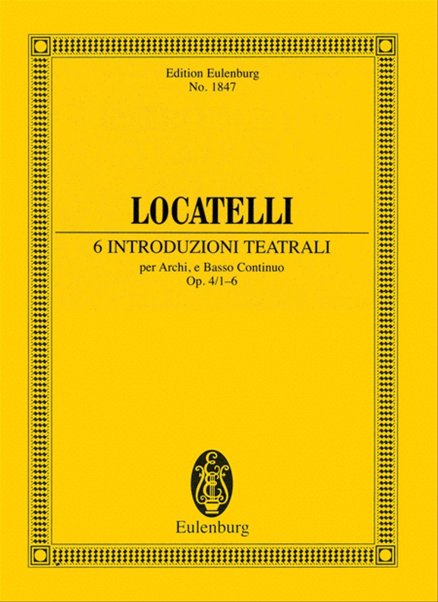 6 Introduzioni Teatrali Op. 4 Nos. 1-6 Orchestra scores gallery preview page 1