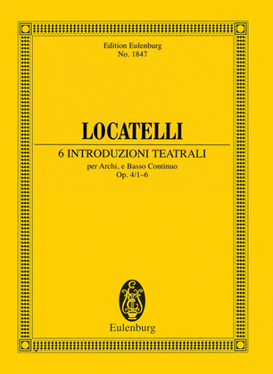 Book cover for 6 Introduzioni Teatrali Op. 4 Nos. 1-6