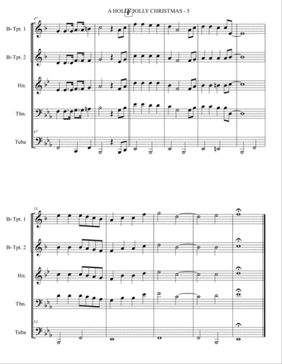 A Holly Jolly Christmas A Holly Jolly Christmas Brass Ensemble scores gallery preview page 6