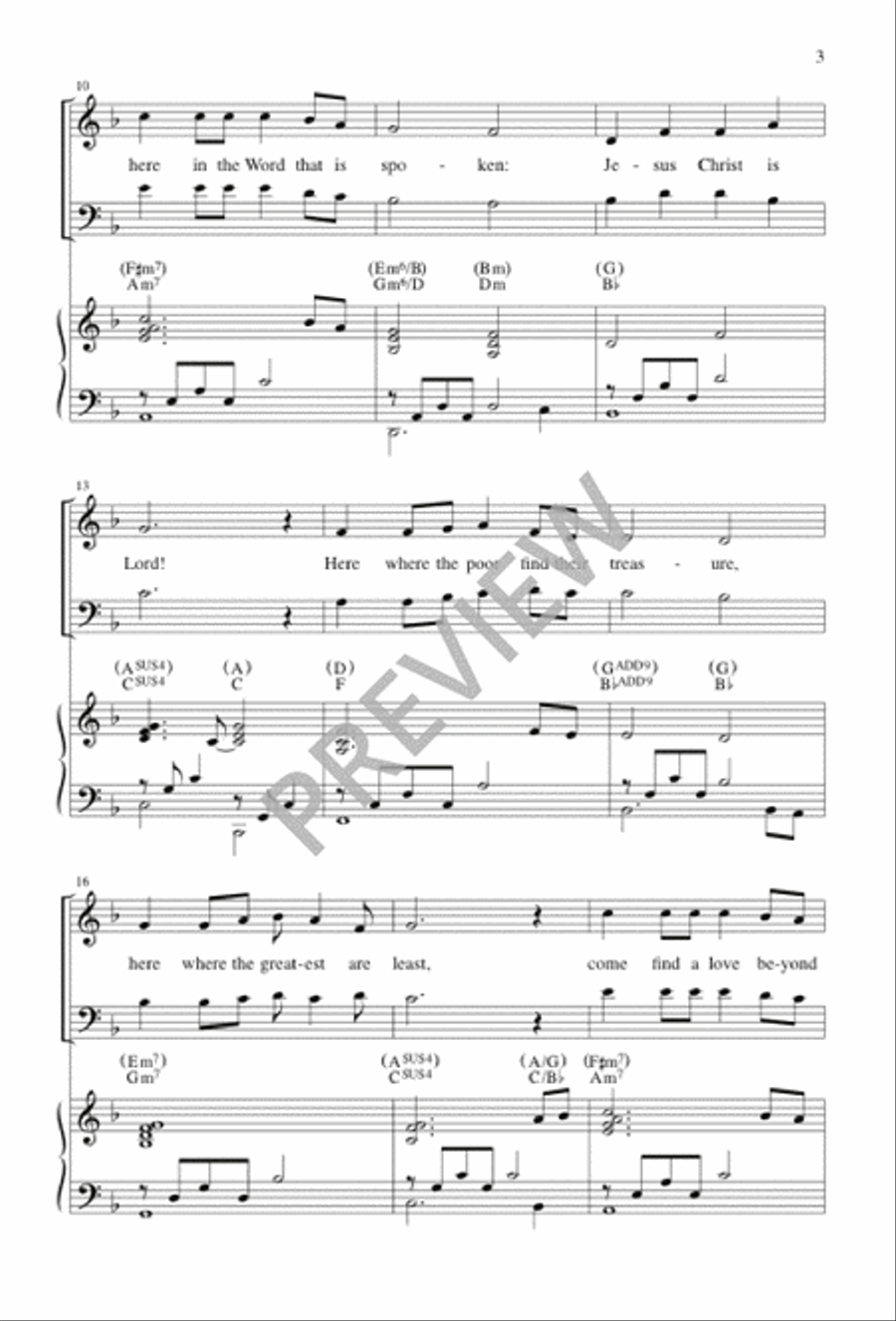 Where Two or Three Are Gathered 4-Part scores gallery preview page 3