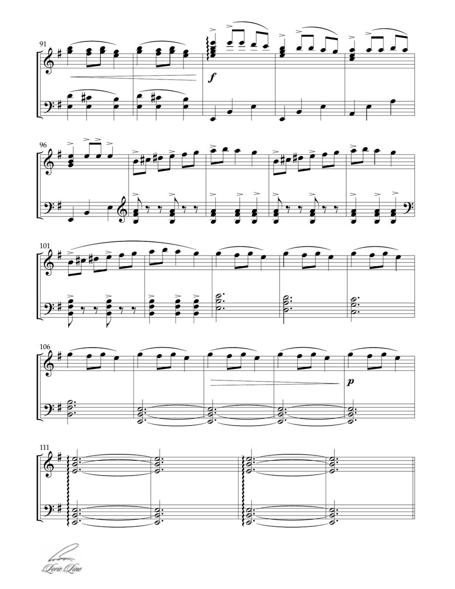 Carol Of The Bells Piano Solo scores gallery preview page 6