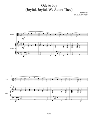 Ode to Joy (Viola Solo with Piano Accompaniment)