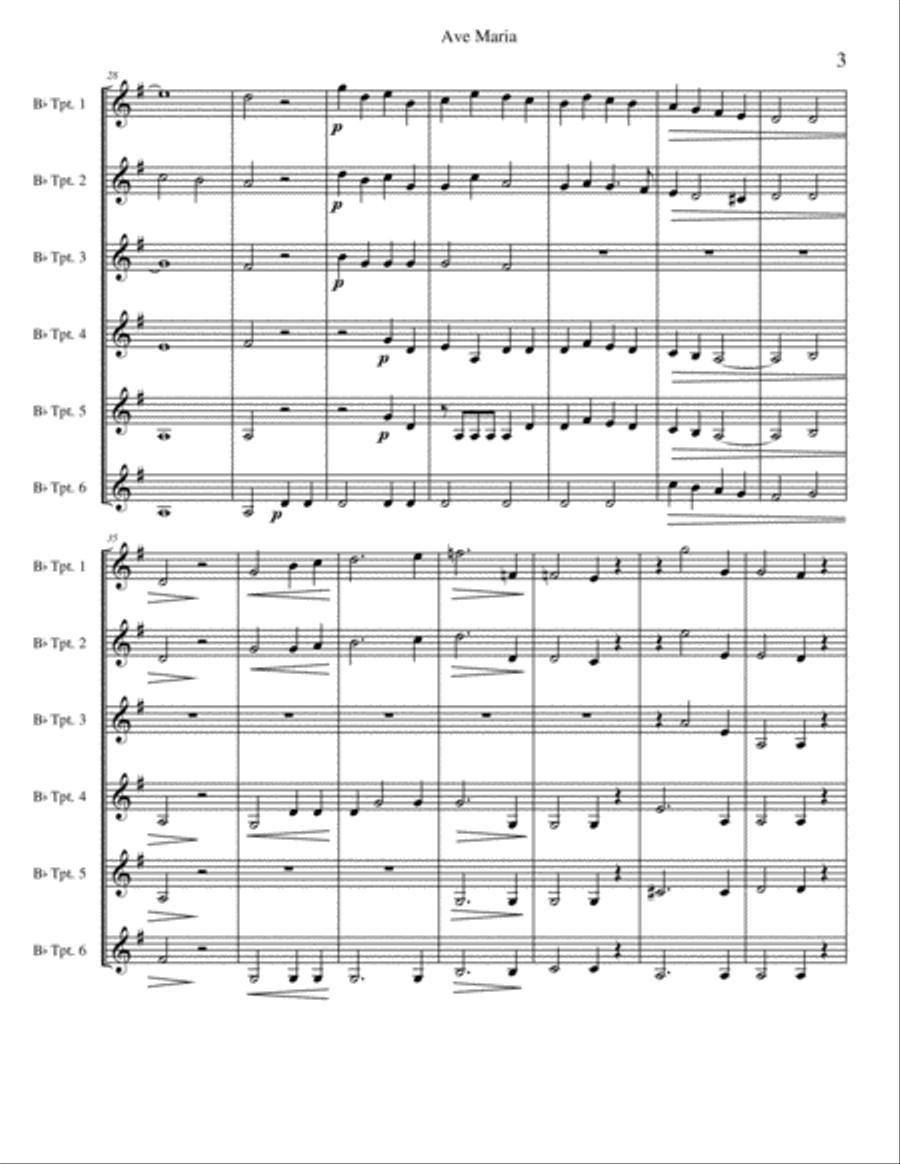 Bruckner - Ave Maria Brass Ensemble scores gallery preview page 3