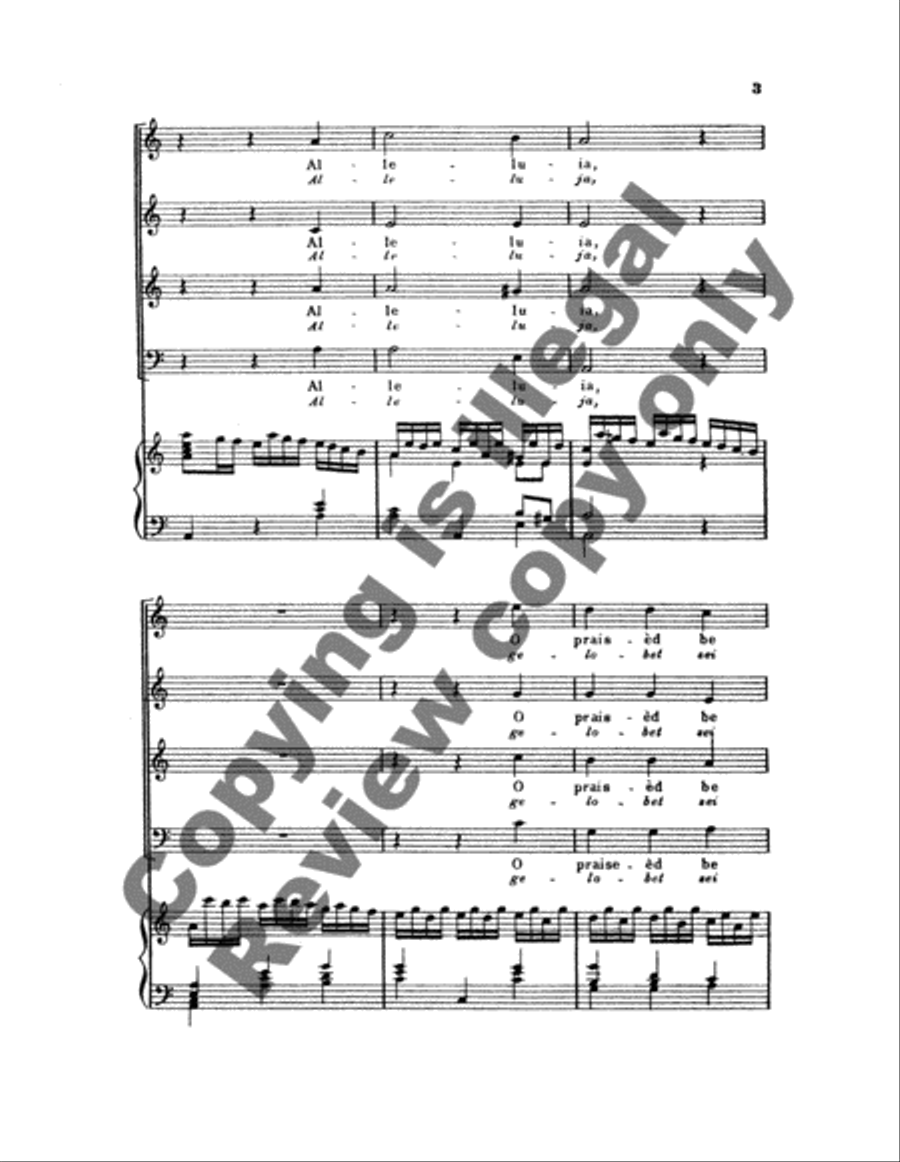 Alleluia from For Us a Child is Born (Uns ist ein Kind geboren) (Cantata No. 142) (Choral Score)