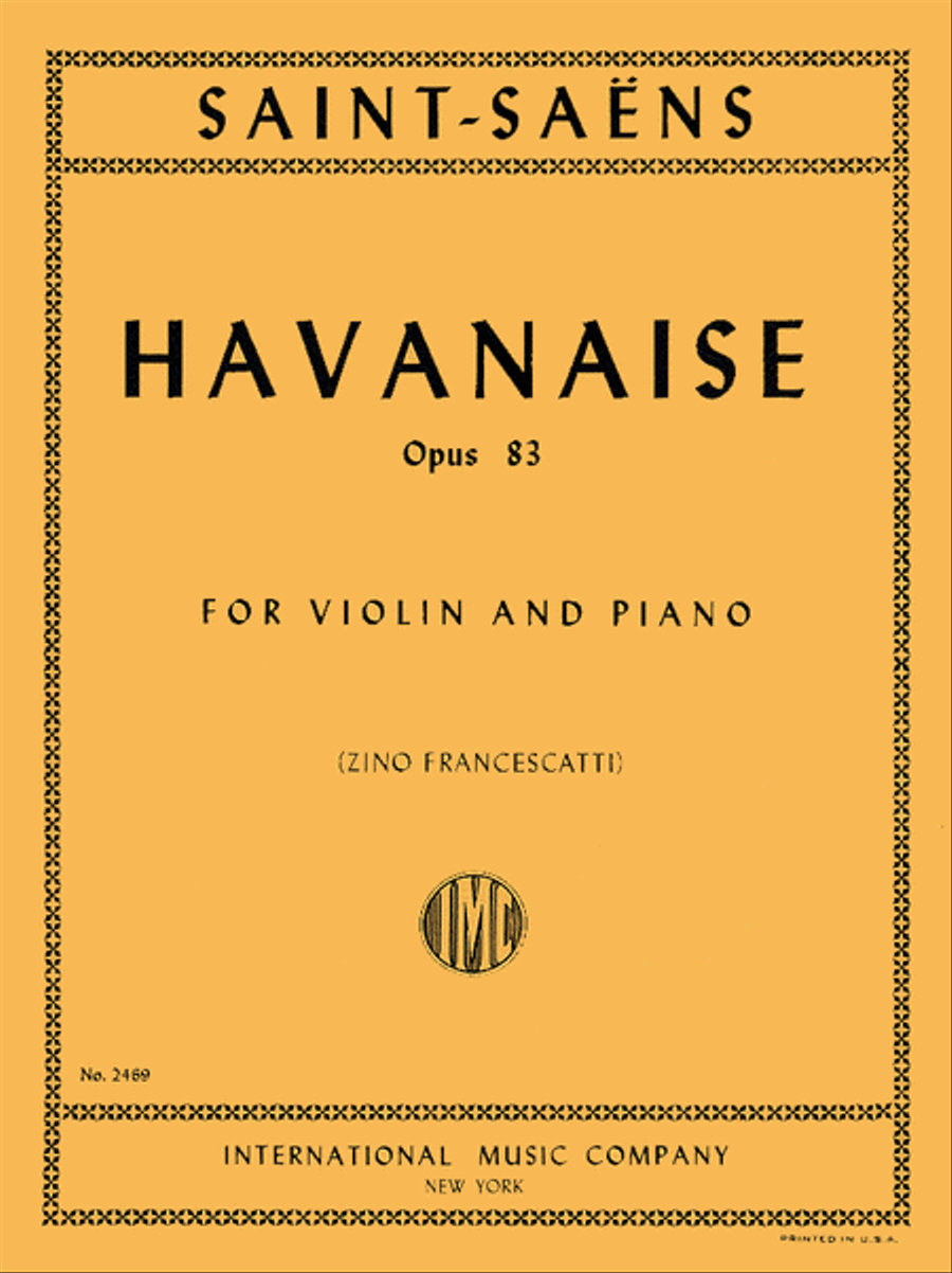 Havanaise, Op. 83 Violin Solo scores gallery preview page 1
