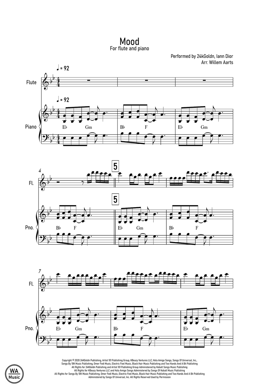 Mood Flute Solo scores gallery preview page 1